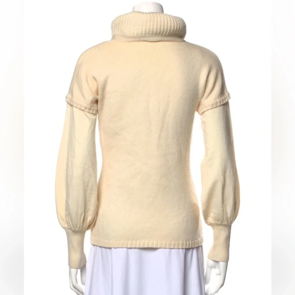 Karen Millen Wool Blend Balloon Sleeve Turtleneck Sweater
